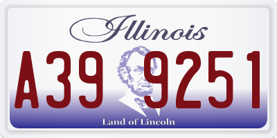 IL license plate A399251