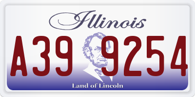 IL license plate A399254