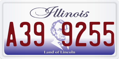 IL license plate A399255