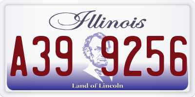 IL license plate A399256