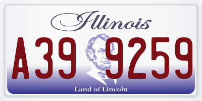 IL license plate A399259