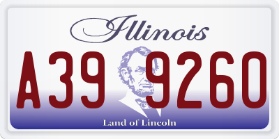 IL license plate A399260