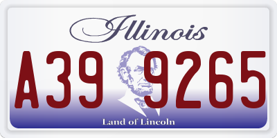 IL license plate A399265