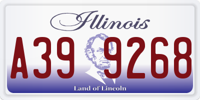 IL license plate A399268