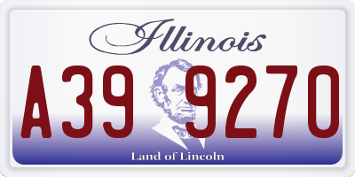 IL license plate A399270