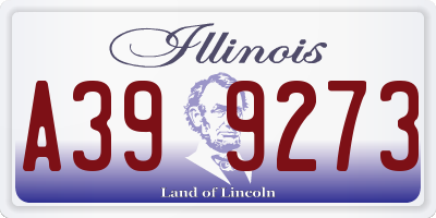 IL license plate A399273