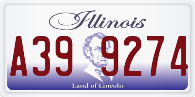 IL license plate A399274