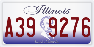 IL license plate A399276