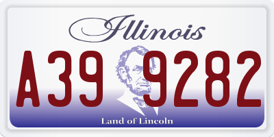 IL license plate A399282