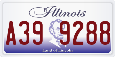 IL license plate A399288