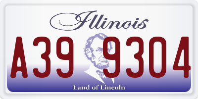 IL license plate A399304