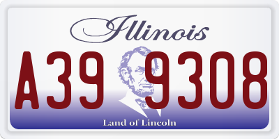 IL license plate A399308