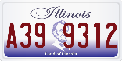 IL license plate A399312