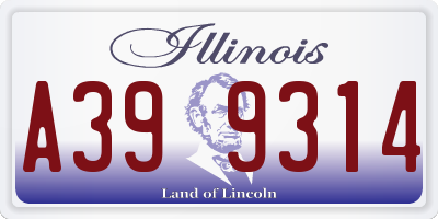 IL license plate A399314