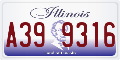IL license plate A399316