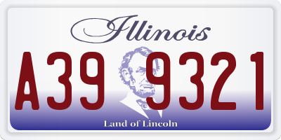 IL license plate A399321