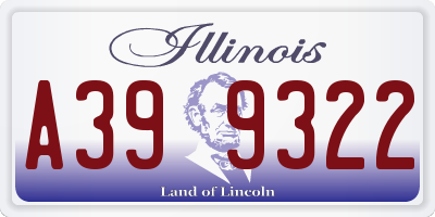 IL license plate A399322