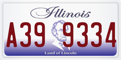 IL license plate A399334