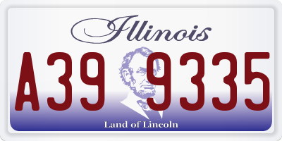 IL license plate A399335