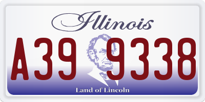 IL license plate A399338