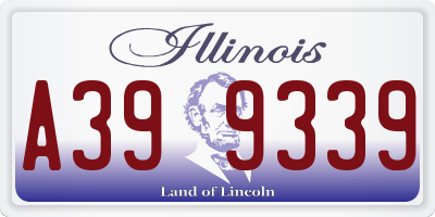 IL license plate A399339