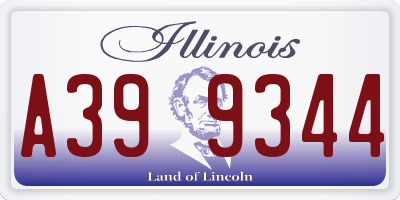 IL license plate A399344