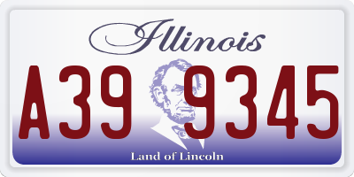 IL license plate A399345
