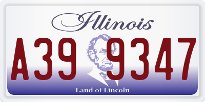 IL license plate A399347