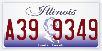 IL license plate A399349