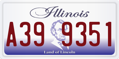 IL license plate A399351