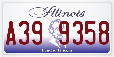 IL license plate A399358