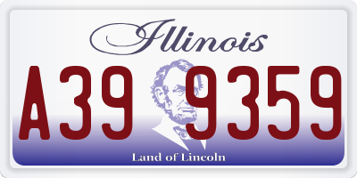 IL license plate A399359