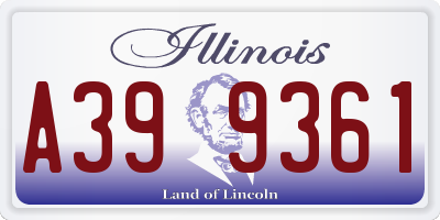 IL license plate A399361