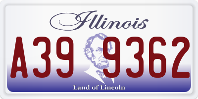 IL license plate A399362