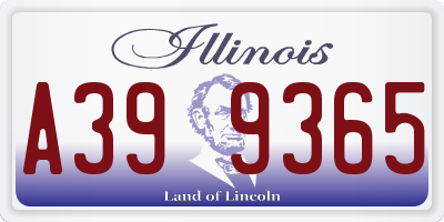 IL license plate A399365