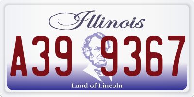 IL license plate A399367