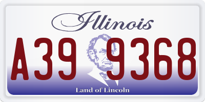 IL license plate A399368