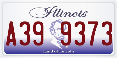 IL license plate A399373