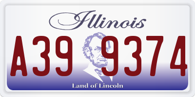 IL license plate A399374