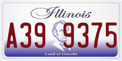 IL license plate A399375