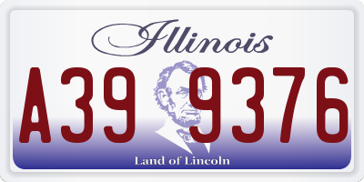 IL license plate A399376