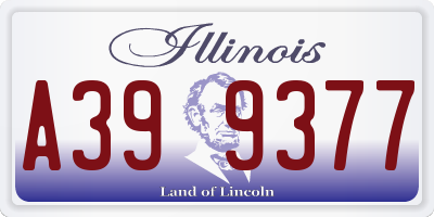 IL license plate A399377