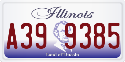 IL license plate A399385