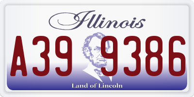 IL license plate A399386
