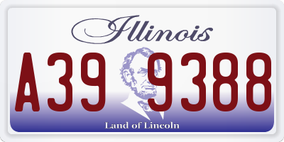 IL license plate A399388