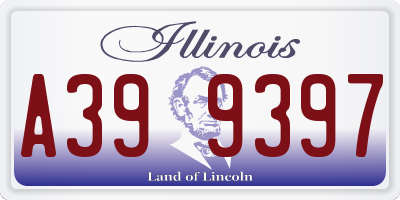 IL license plate A399397