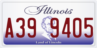 IL license plate A399405