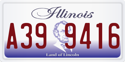 IL license plate A399416