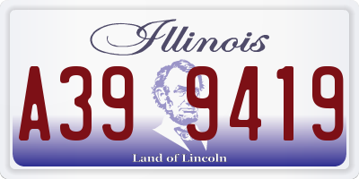 IL license plate A399419