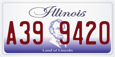 IL license plate A399420
